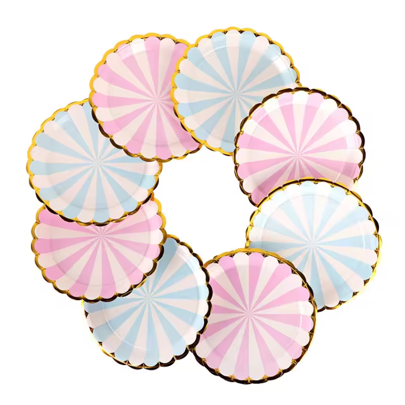 Custom Floral Paper Plates